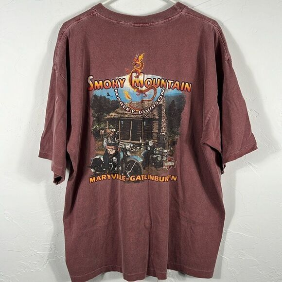 🔥🏍️ Vintage 80’s HARLEY-DAVIDSON Tennessee 1985 Single Stitch Tee XL - PERFECT - Picture 1 of 8